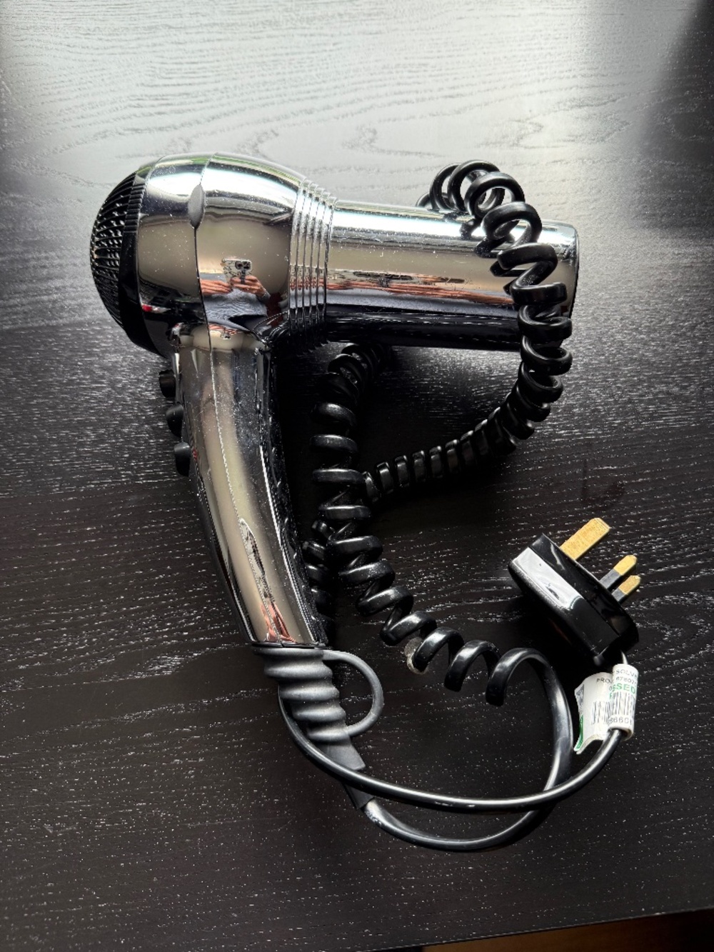Aslotel 1800W Hair Dryer Chrome Hotel Travel UK Plug Model 21003